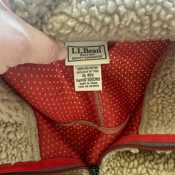 Ll Bean zip up Sherpa fleece jacket - Picture 4 of 8